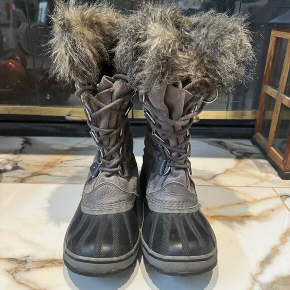 Sorel Women's Joan of Arctic Waterproof Grey Tall Winter Boots Size 9 - Picture 3 of 9